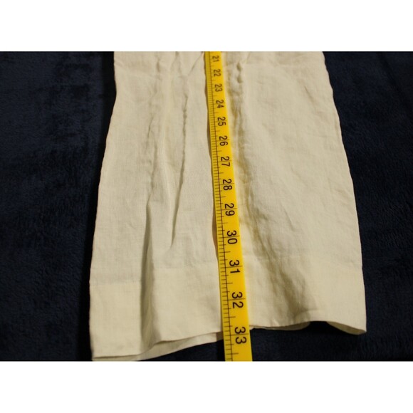 Renato Collezione Pleated Pants Men 40 100% Linen Beige Vintage - Picture 2 of 7